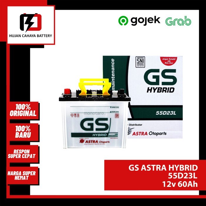 SALE AKI MOBIL GS-A HYBRID 55D23L/ 55D23L/55D23 L - AKI NISSAN X-TRAIL NEW READY