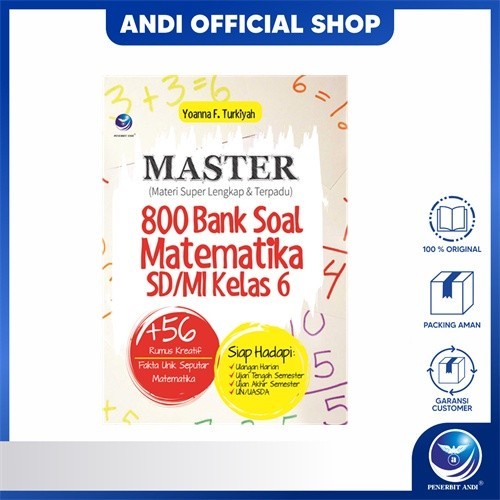 Buku Master 800 Bank Soal Matematika SD/MI Kelas 6