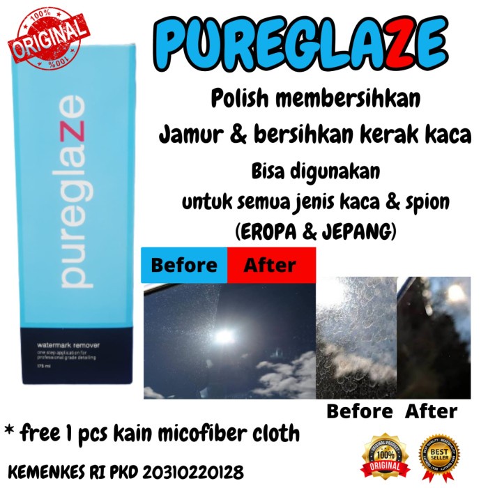 TERBARU PUREWAX PEMBERSIH JAMUR KACA & BODY KENDARAAN/ KERAK PADA CHROME