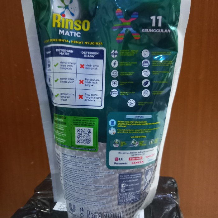 RINSO MATIC TOP LOAD CAIR BUKAAN ATAS 800ML 800 ML