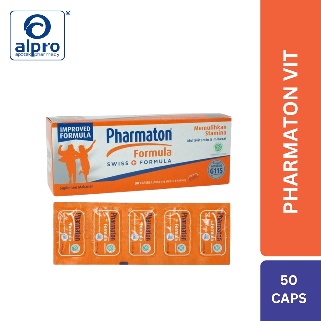 Pharmaton Formula 50 Kapsul – Suplemen Multivitamin & Ginseng G115