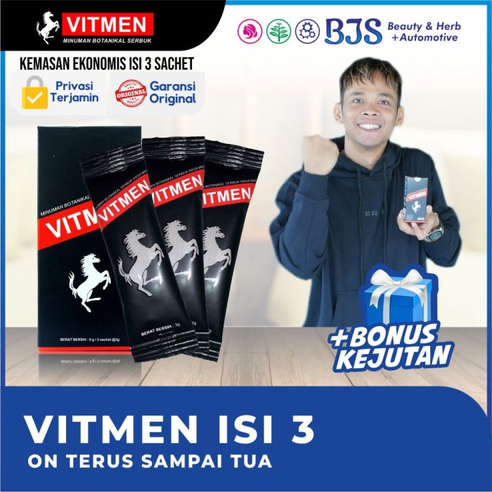 VITMEN OBAT KUAT HERBAL MENAMBAH VITALITAS PRIA DEWASA BPOM ORIGINAL