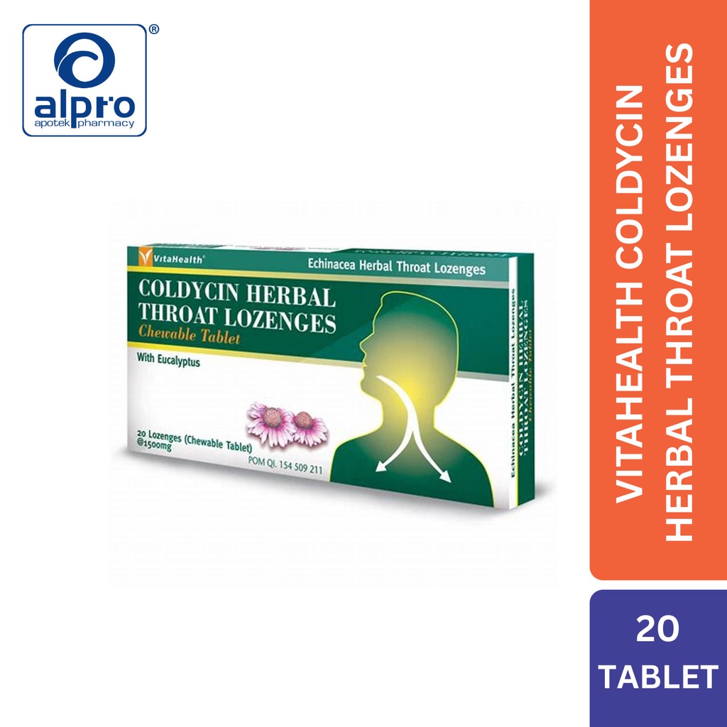VITAHEALTH COLDYCIN HERBAL THROAT LOZENGES 20S
