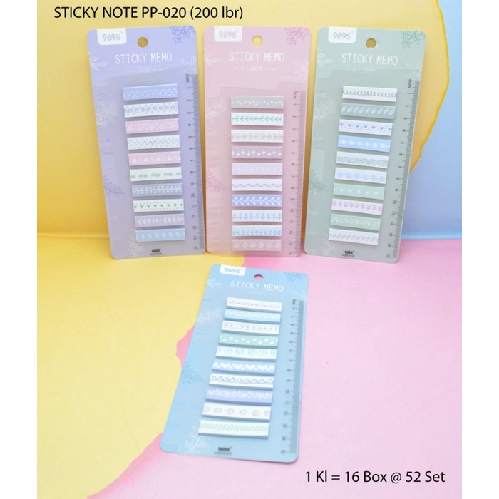 

populer] sticky notes fancy pp 020 isi 200 lembar merek 9695 pembatas halaman