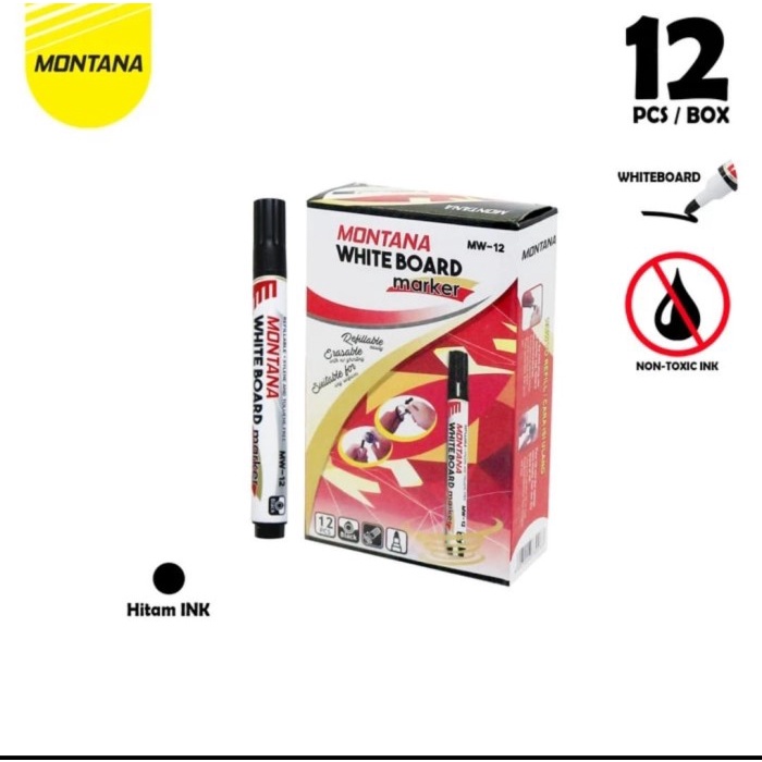 

,,,,,,,] spidol whiteboard white board montana SATUAN hitam / hijau / biru/ red