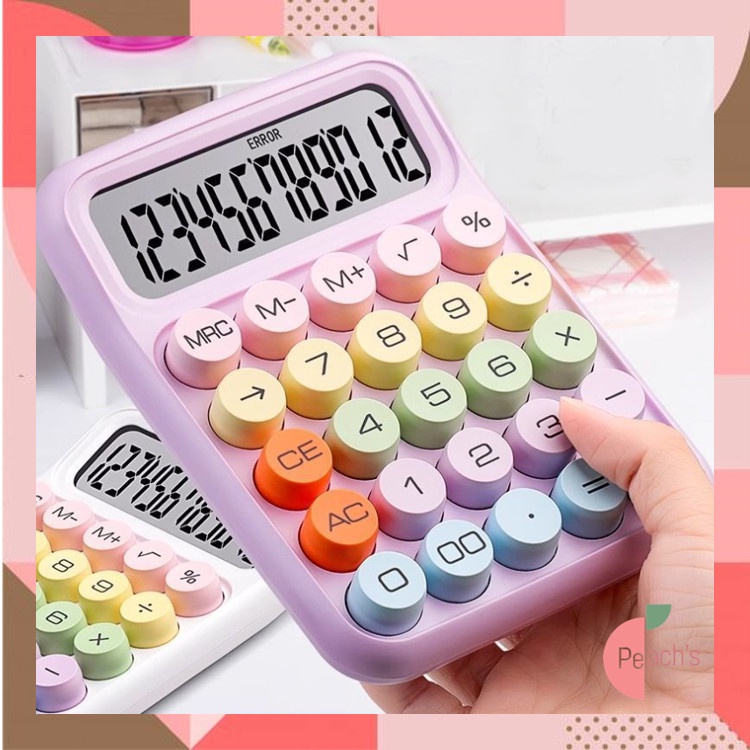 

PEACHs - 6187 Cute Calculator Electronic Warna Permen / Penampilan Manis untuk Alat Bantu Anda Dw05