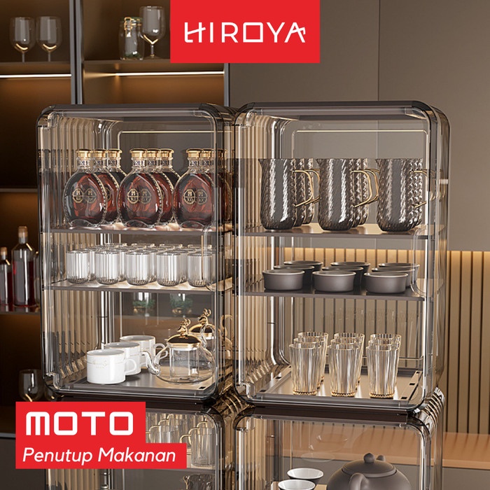 HIROYA - MOTO Lemari Penyimpan Lauk Serbaguna Penyimpanan Makanan Tingkat Tudung Saji Lauk Lemari