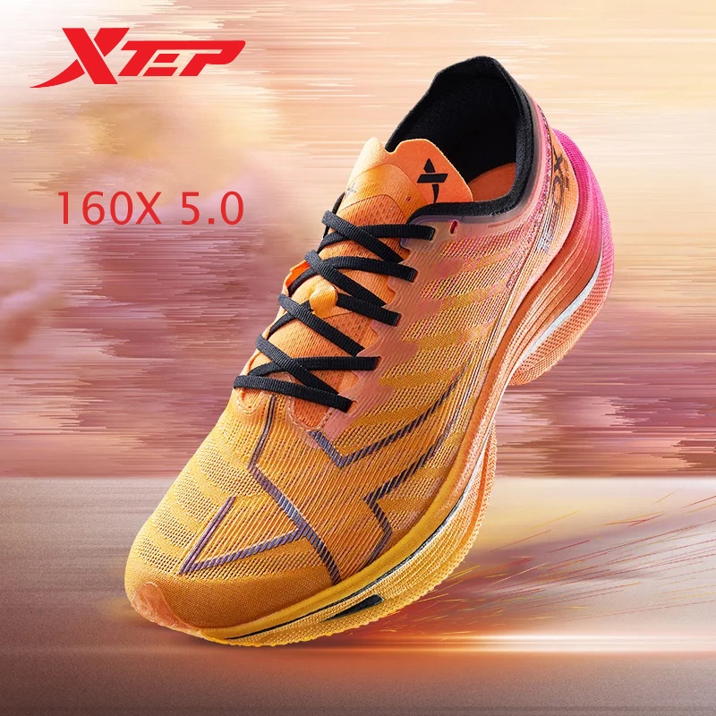 Xtep 160X 5.0 Running Shoes Professional Marathon Pb Carbon Plate Sport Shoe Cushioning Shock