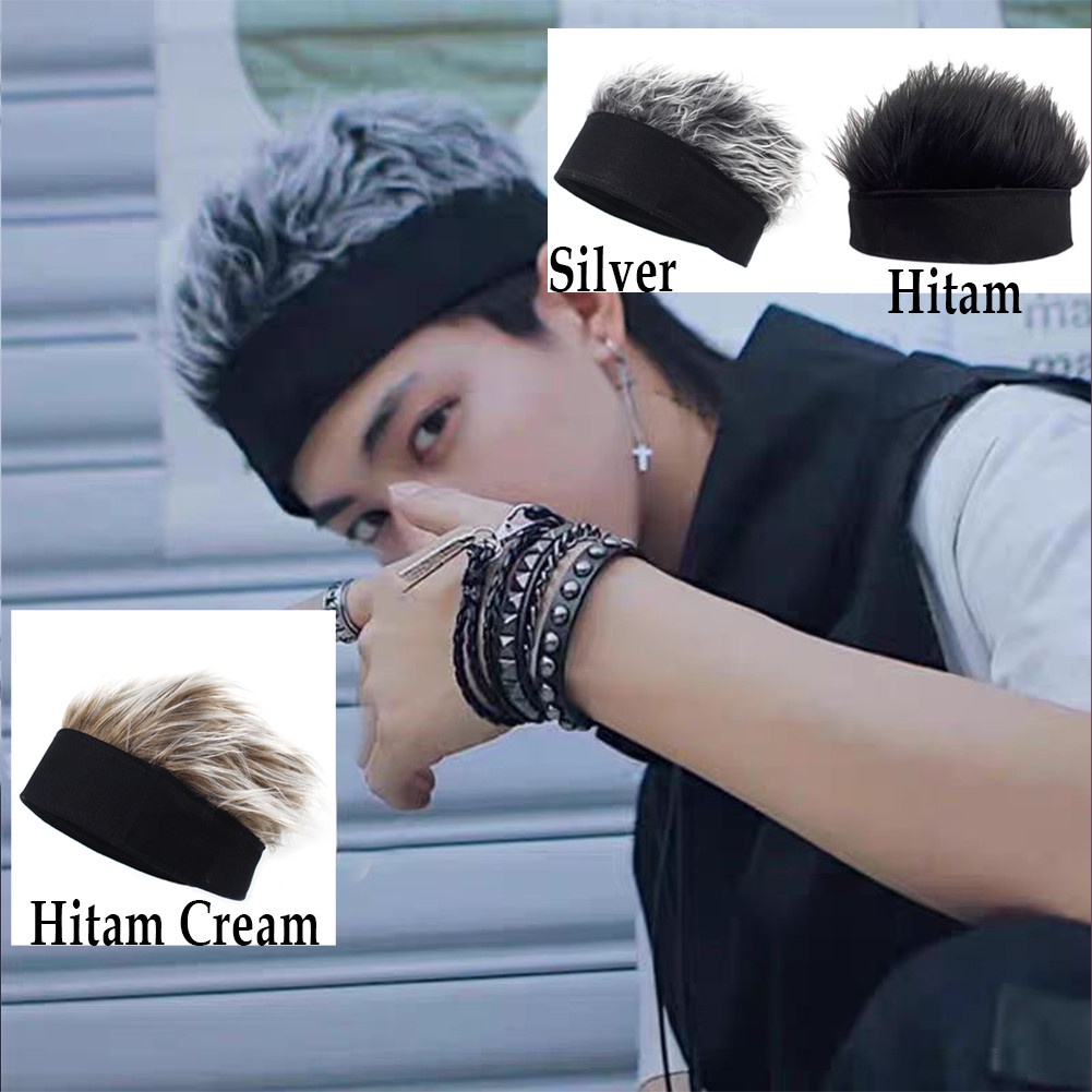 Topi Wig Pria Cosplay Anime Naruto Bahan PREMIUM Korea / topi wig bulu korea rambut palsu / Topi