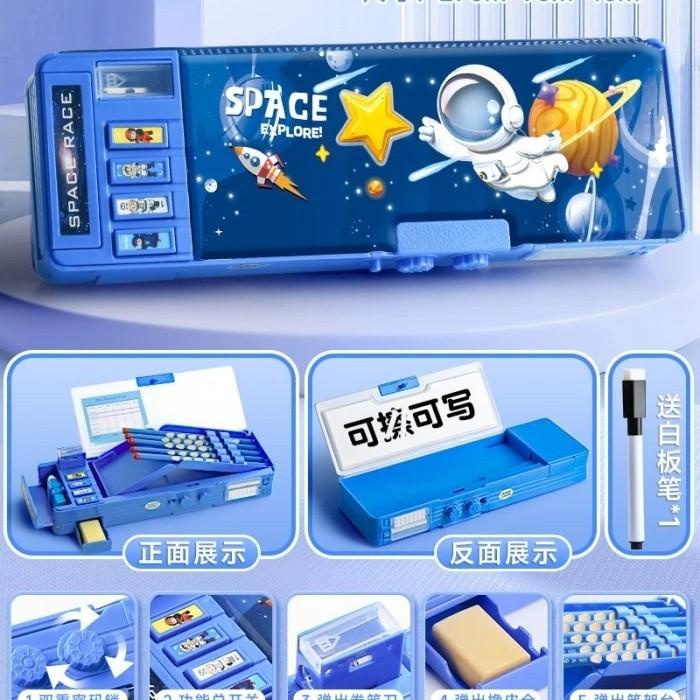 

Ready Tempat Pensil Password Karakter Astronot Rocket Kuromi Melody Cinnamoroll Multifungsi + Rautan