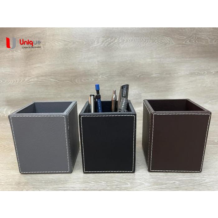 

Ready Tempat Wadah Alat Tulis Pena Pensil/Tempat Sisir Minimalis Bahan Kulit