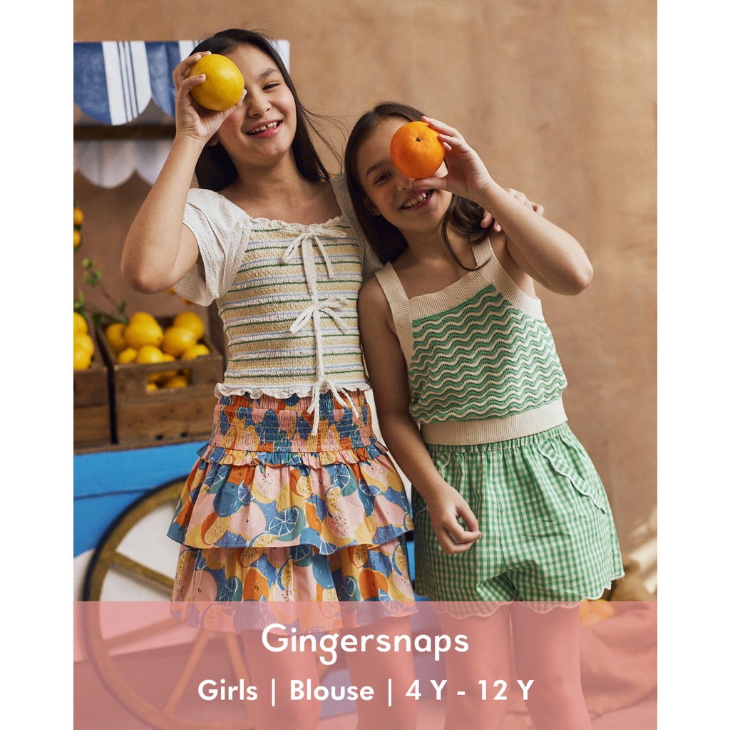 Gingersnaps Amalfi Blouse Offwhite - Atasan Anak Perempuan (Putih)
