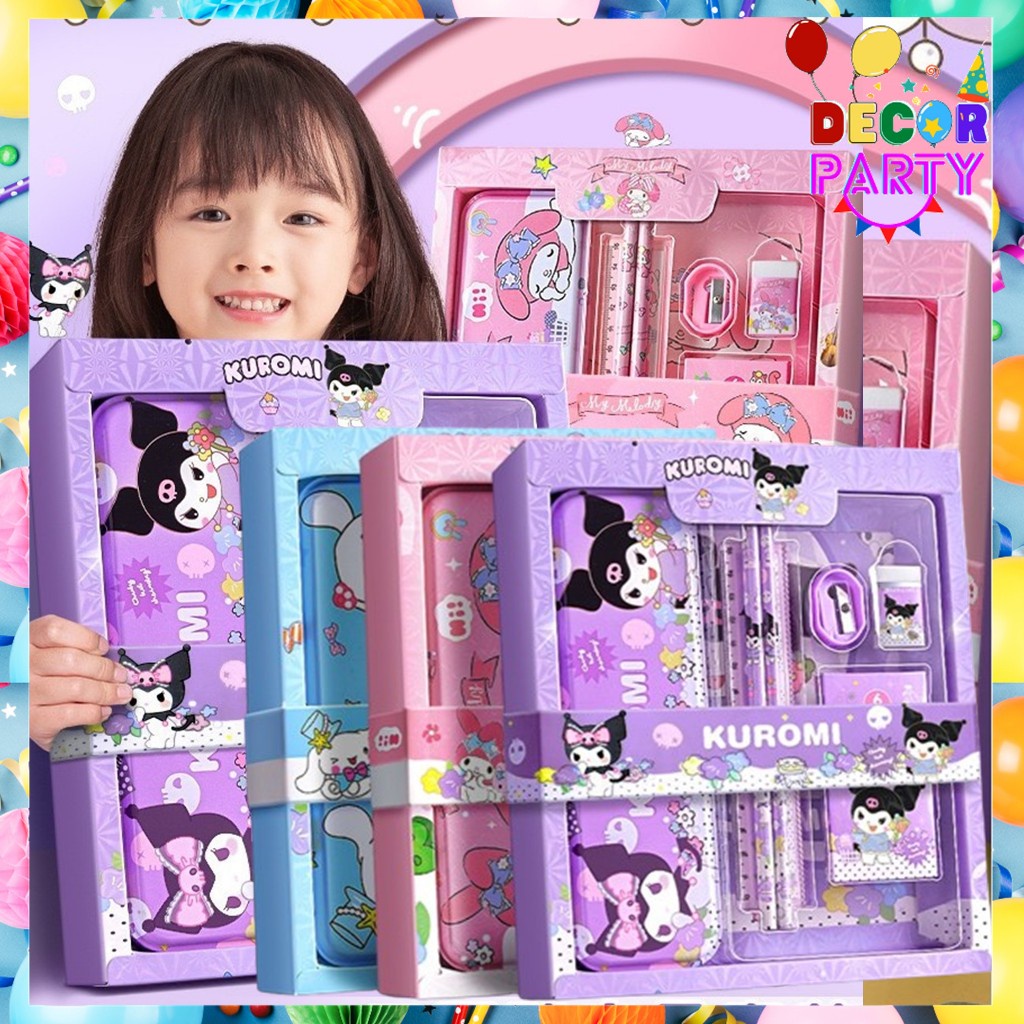 

DP Set Stationery 7in1 Karakter Kartun Paket Alat Tulis Set 7 In 1 Alat Tulis Anak Sekolah Penghapus