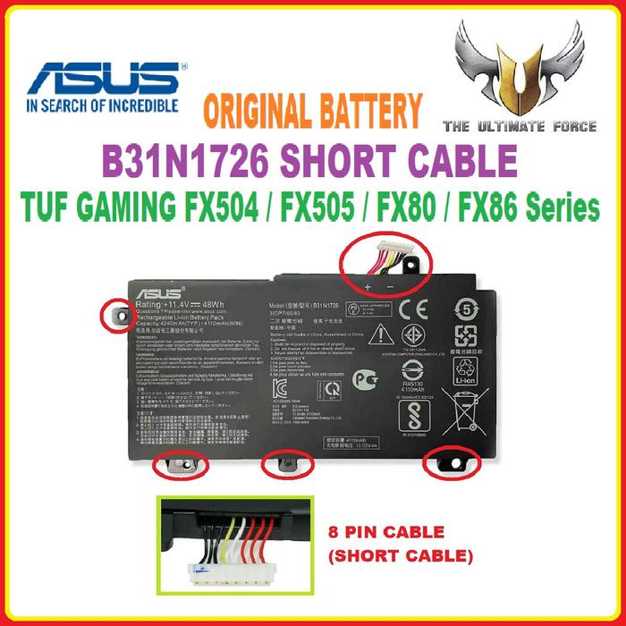 Ready B31N1726-1 ORIGINAL BATERAI INTERNAL ASUS GAMING TUF F15 BATERAI TANAM