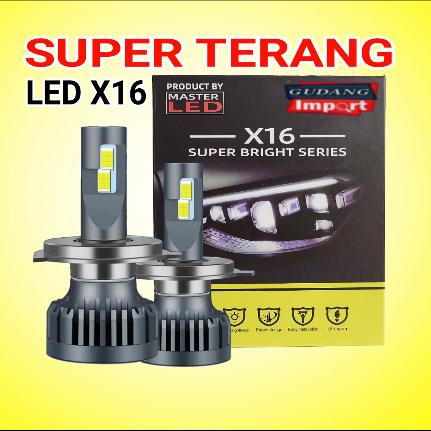 LAMPU LED MOBIL X16 H4 H11 H7 H1 H16 SUPER TERANG