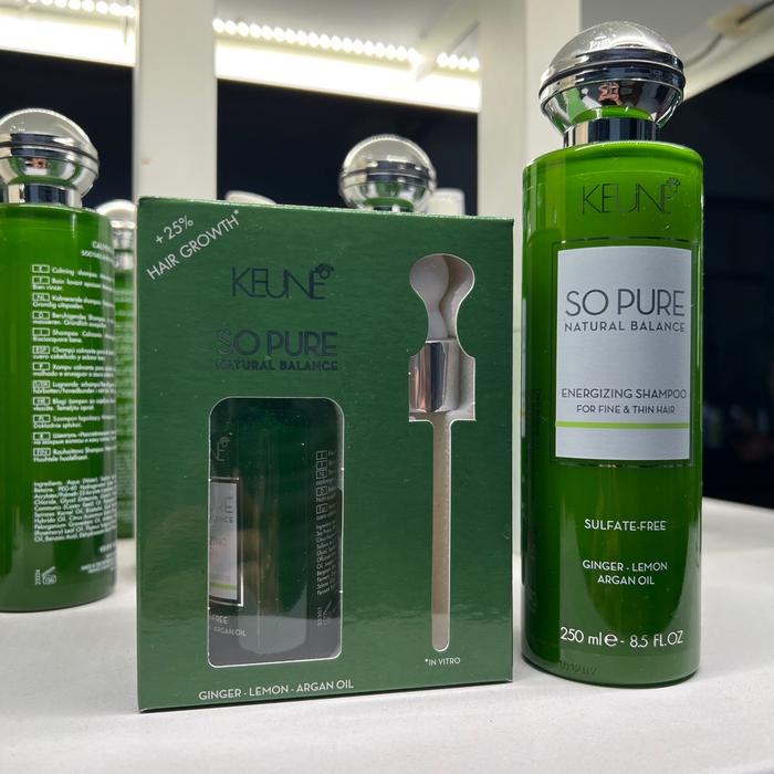 Keune so pure energizing lotion / energizing shampoo 250ml / 75ml