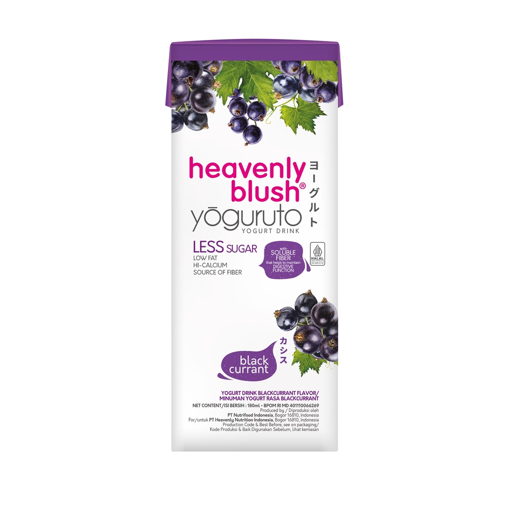 

Heavenly Blush Yoguruto Drink Blackcurrant 180 gram