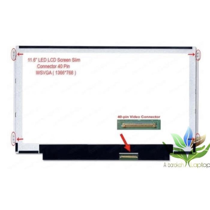 Ready lcd led lenovo thinkpad x140e x121e x131e x130e 11.6 slim 40pin