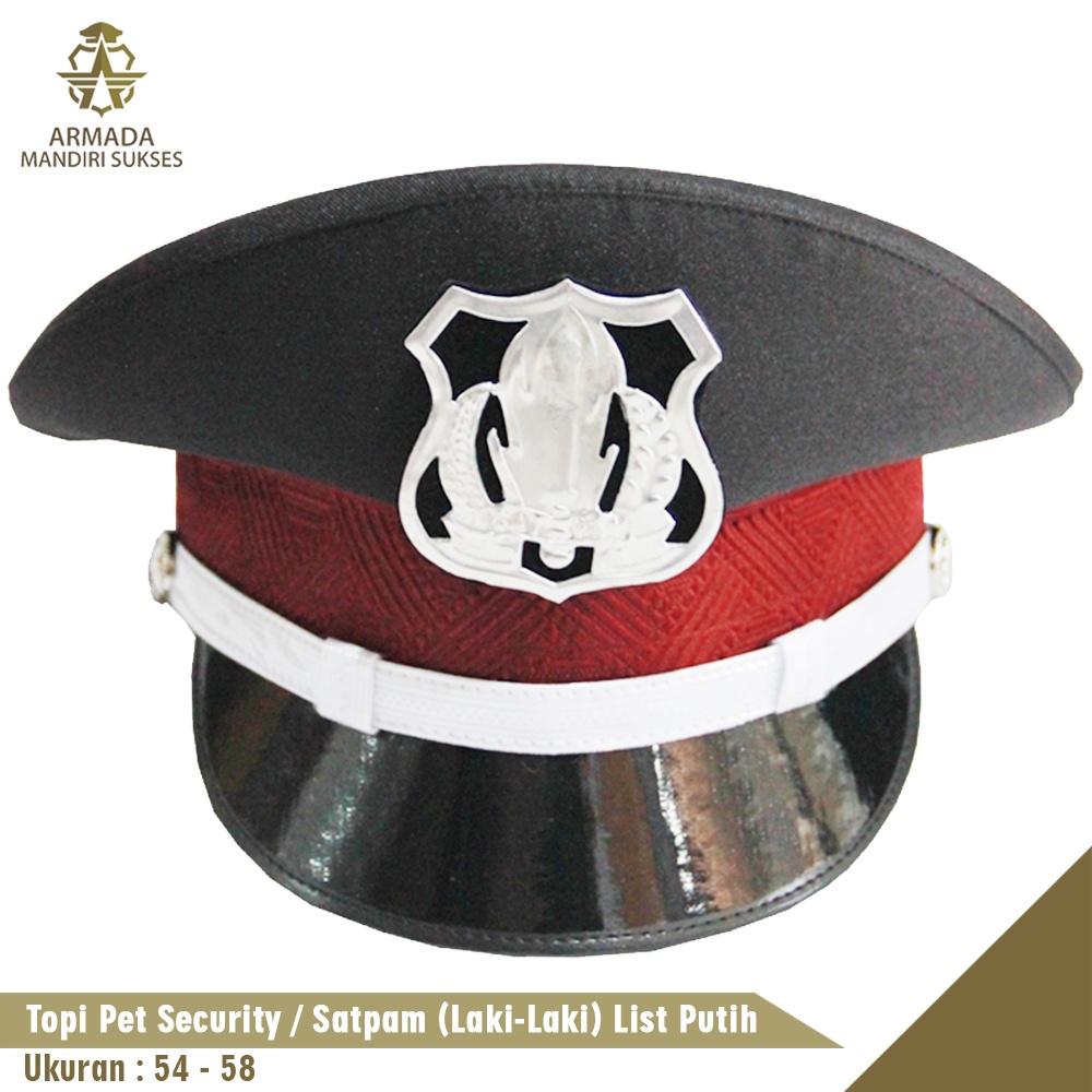Topi Pet Satpam Coklat - Pet Security Coklat