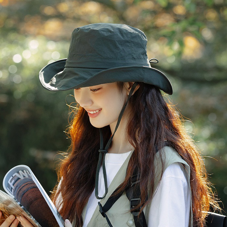 Calis Bucket Hat Parasut Topi ung Pantai Anti Panas Uni Sui