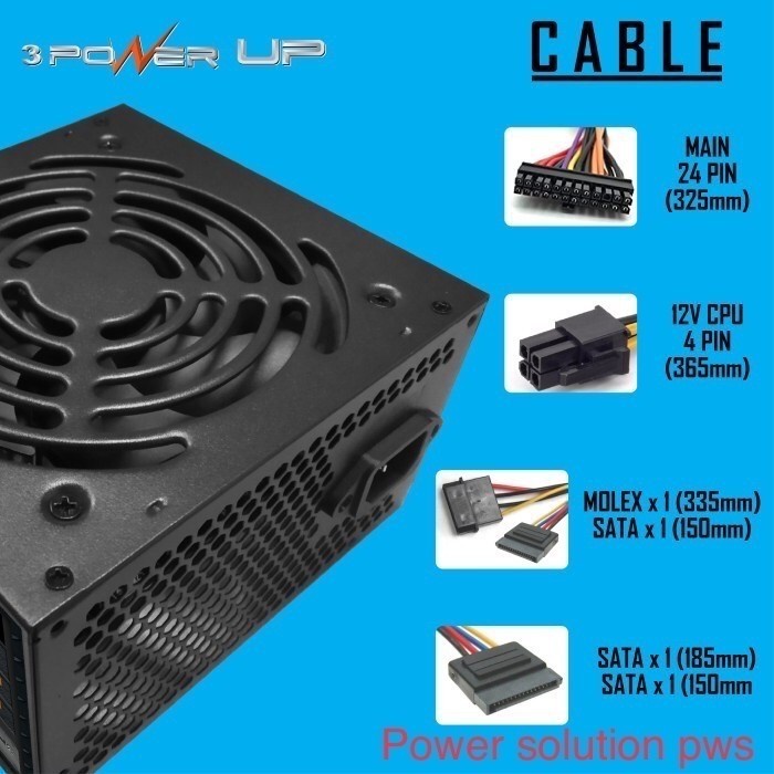 [Expert] power up 500w, psu 500watt, power supply komputer 500w standard