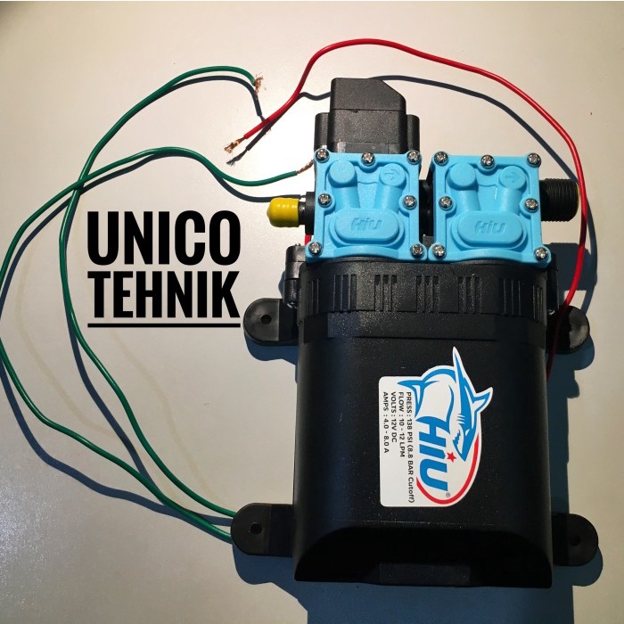 Pump DC HIU dua dinamo 12v 8A serbaguna / pompa DC Dual engine HIU 138