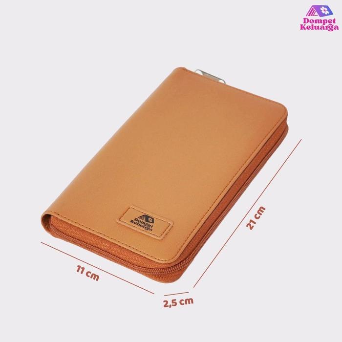 BISA E-FAKTUR Dompet Keluarga Dompet Logam Mulia Album Antam Tempat Penyimpanan Emas 60 Slot Tan