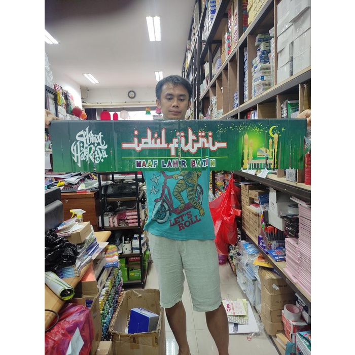 

langsung order saja] garlan idul fitri lebaran 1 meter x 20 cm satuan full color rawis keci