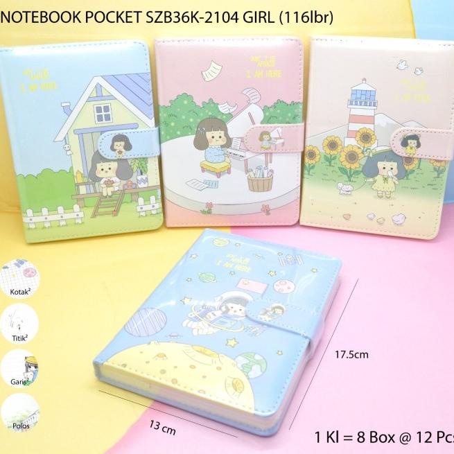 

cusss order] notes book pocket 116 lembar titik garis kotak polos dalam 1 buku szb3