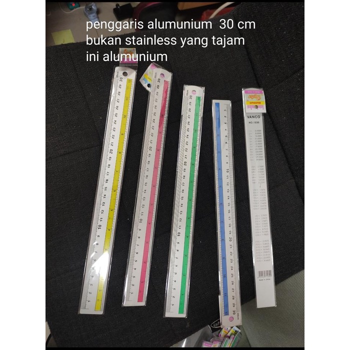 

siap kirim] penggaris alumunium 30 cm vanco1530