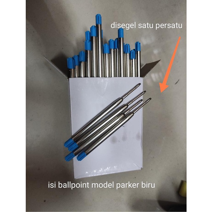 

Ready...Ready...Ready...] isi ballpoint model cetrek mirip parker hitam atau biru murah satuan