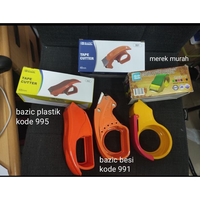 

Ready stock] pemotong lakban 2 inch 48 mm bazic keong plastik 995 atau besi 991 sat