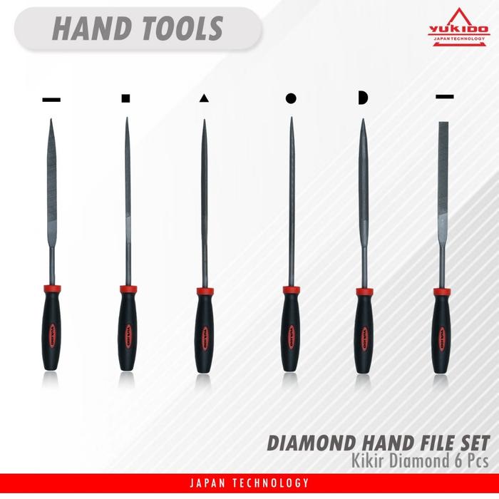 Sudimampir Yukido Kikir Mini Set 6Pcs Kikir Gergaji Gorok Kikir Mini Emas Kikir Diamond