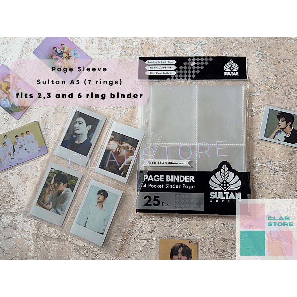 

Sultan Sleeve A5 4P 8P Page Binder 8 Pocket Ring Binder Album Kpop Sleeve Photocard Sports Card