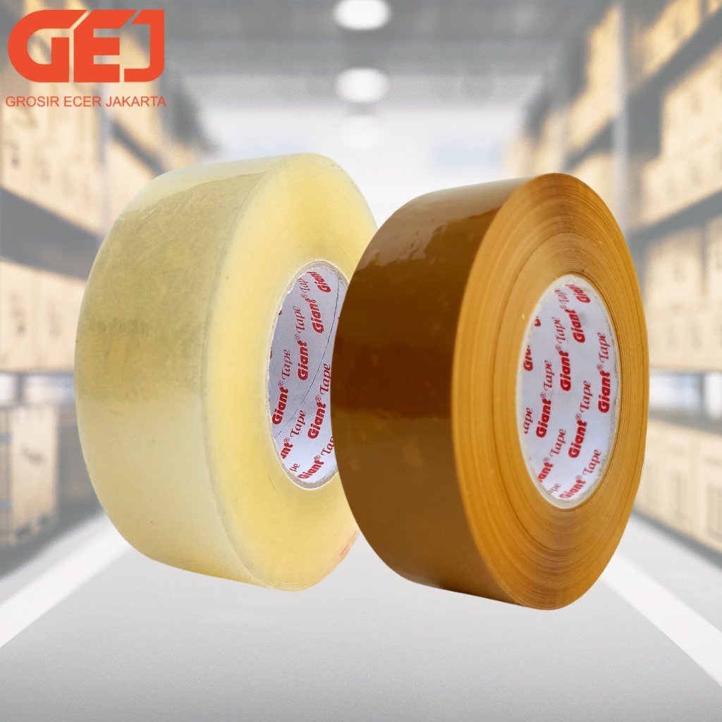 

Lakban Jumbo Giant Bening - Cokelat 2inch 45mm x 500yard