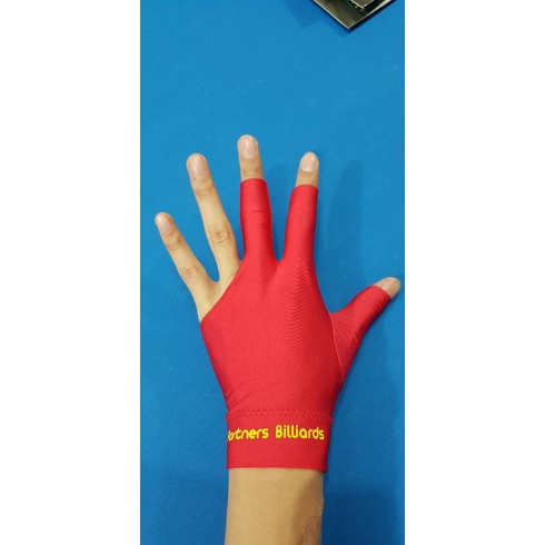 Terlaris Glove Billiard Partners - Red Billiard Glove SALE