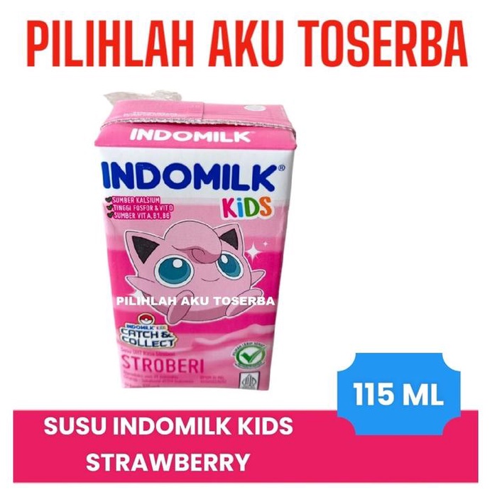 

SALE TERBARU SUSU INDOMILK KIDS STROBERI UHT - 115 ML (1 DUS ISI 40 PCS) READYY