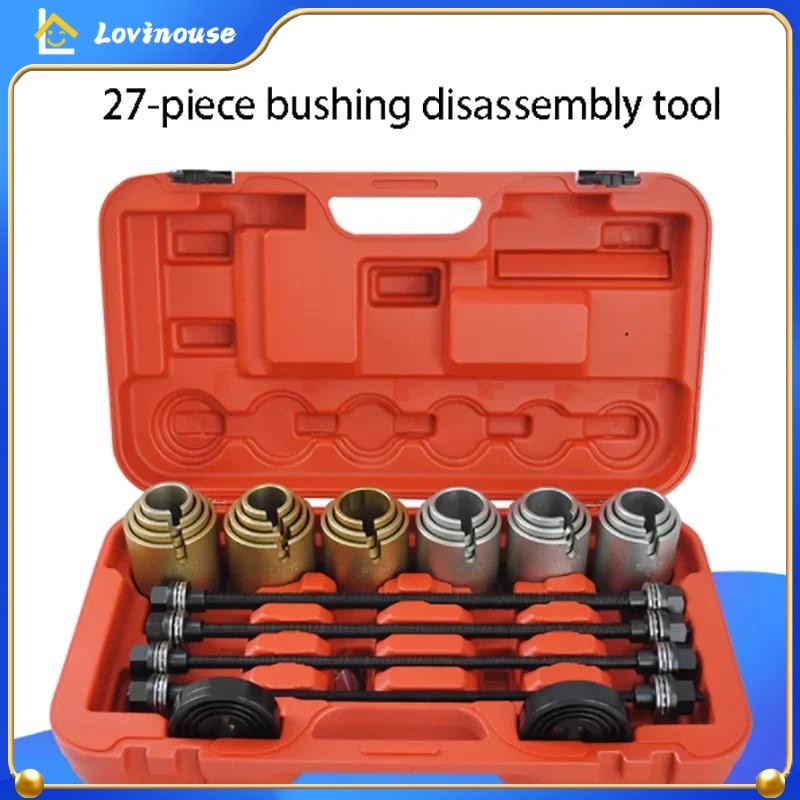 27Pcs Universal Press and Pull Sleeve Tool Kit Bush & Bearing Remover Set blv
