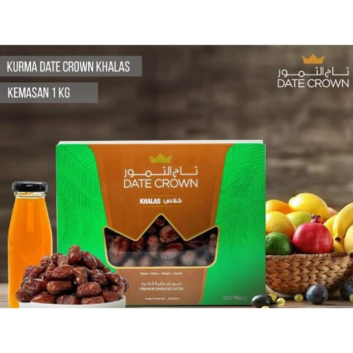 

BisaInstan- Kurma Date Crown Khalas /Date Crown Kholas 1kg Premium Expired Panjang