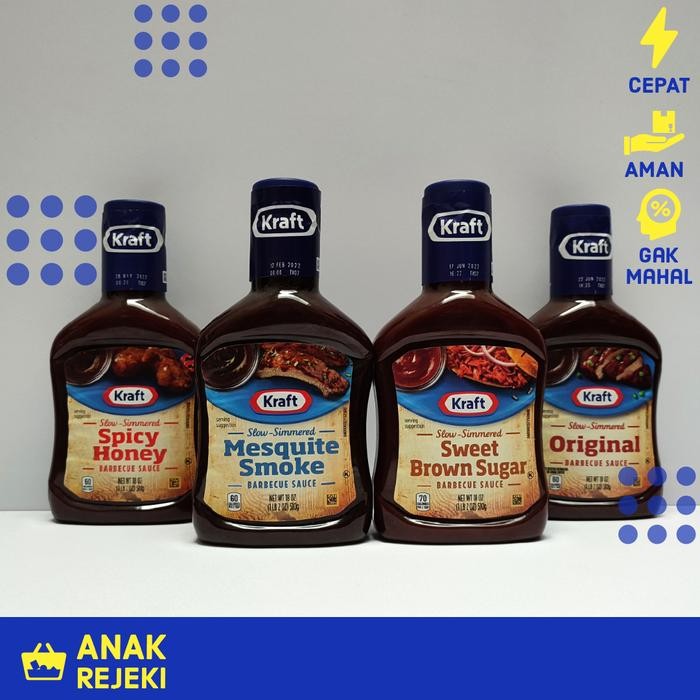 

BisaInstan- Barbecue Sauce Kraft 510gr - Saus BBQ Original Honey Smoke Sweet Steak