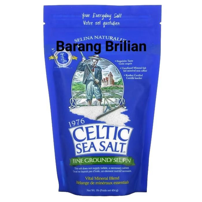 

BisaInstan- Celtic Sea Salt Fine Ground Vital Mineral Blend 454 Gram Garam Laut