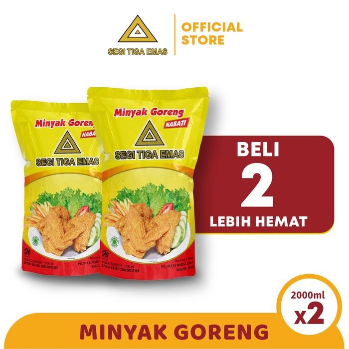 

BisaInstan- Minyak Goreng Segi Tiga Emas 2 Liter - Twinpack