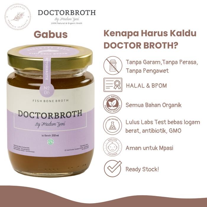 

BisaInstan- Doctor Broth - Fish Bone Broth - Ikan Kutuk - Ikan Gabus BPOM HALAL