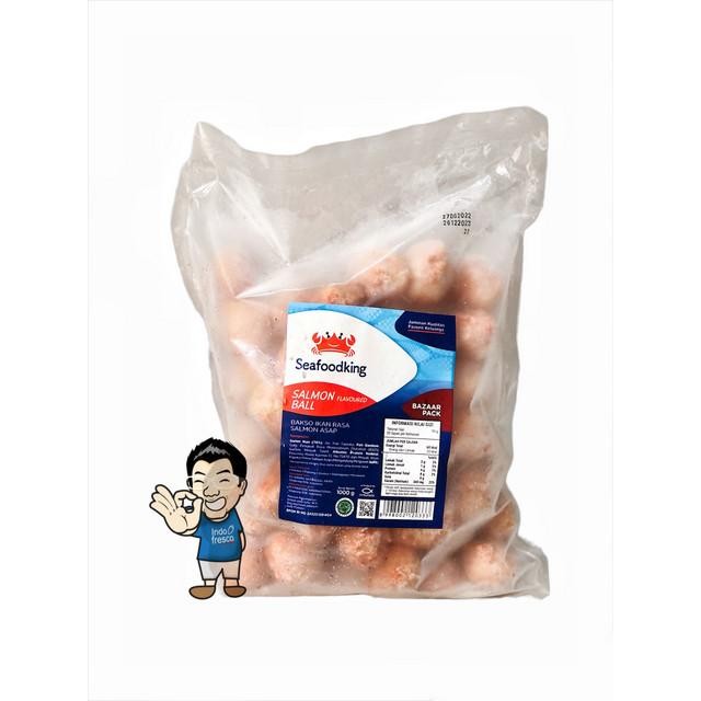 

Kirim,HariYgSama- Seafood King Bakso Ikan rasa Salmon- Salmon Flavour Ball 1 Kg