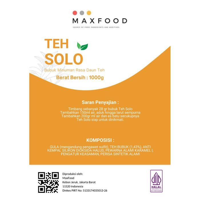 

Terlaris- 1 Kg Bubuk Minuman Teh Solo / Teh Rasa Jasmine