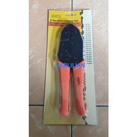 Tang Crimping Krimping Skun Press Penjepit Teriminal Konektor F BNC - HT230PA Merek Monster