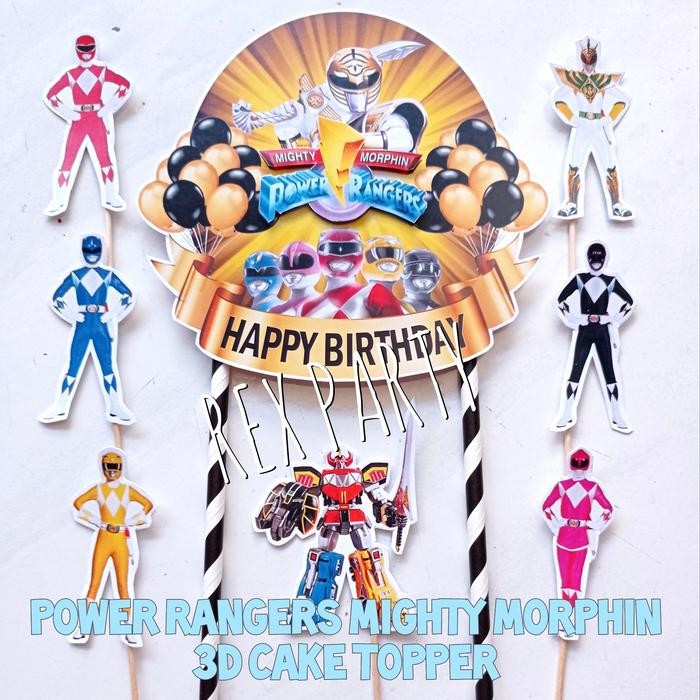 Mntb" Power Rangers Cake Topper Set/Cake Topper 3D Power Rangers