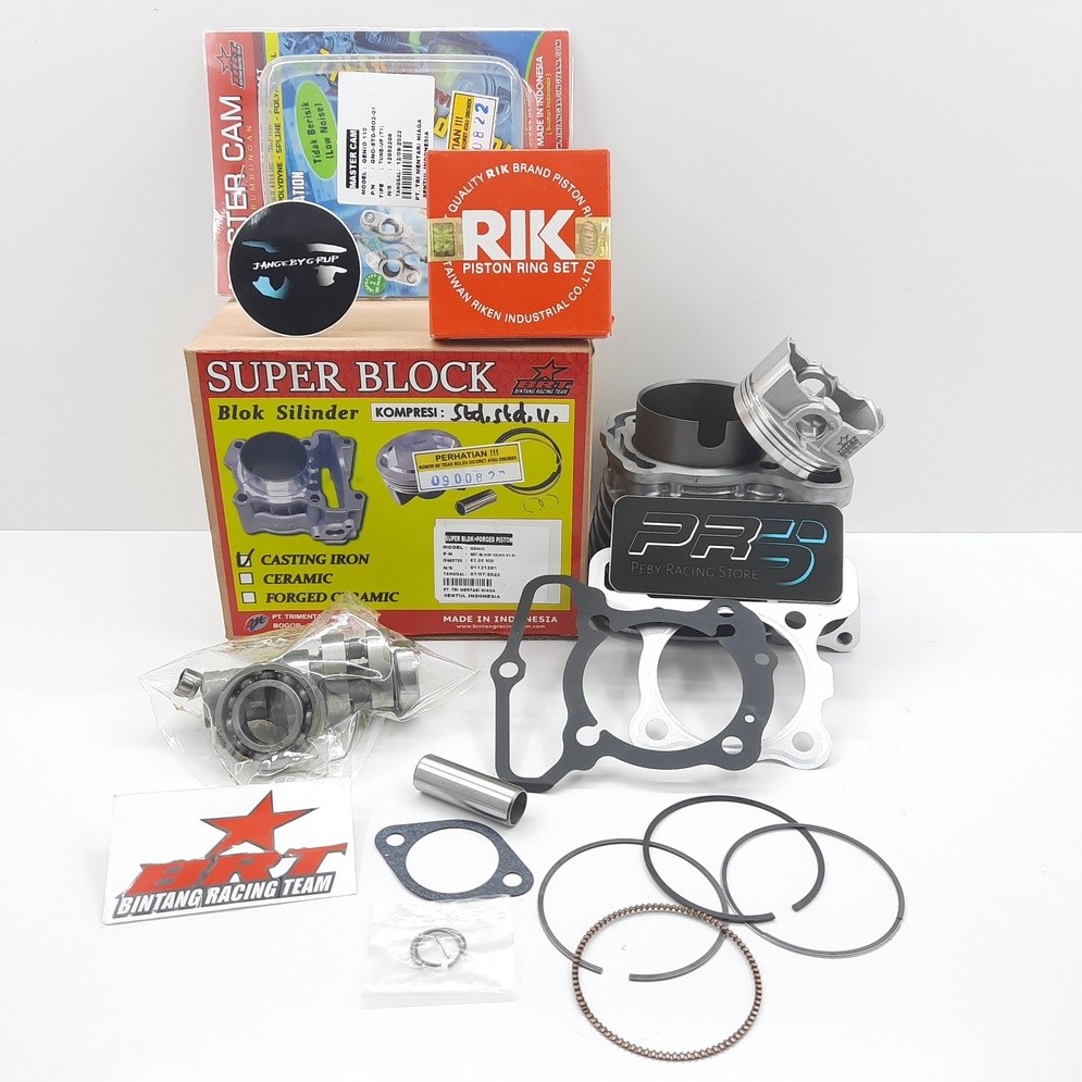 Paket Bore Up Blok BRT Genio Beat Deluxe 2020 Scoopy Stylish 2021 Beat Street New PRS Peby Racing