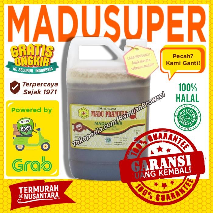 

Madu Pramuka Super (Madu + Pollen + Royal Jelly) 2 Liter