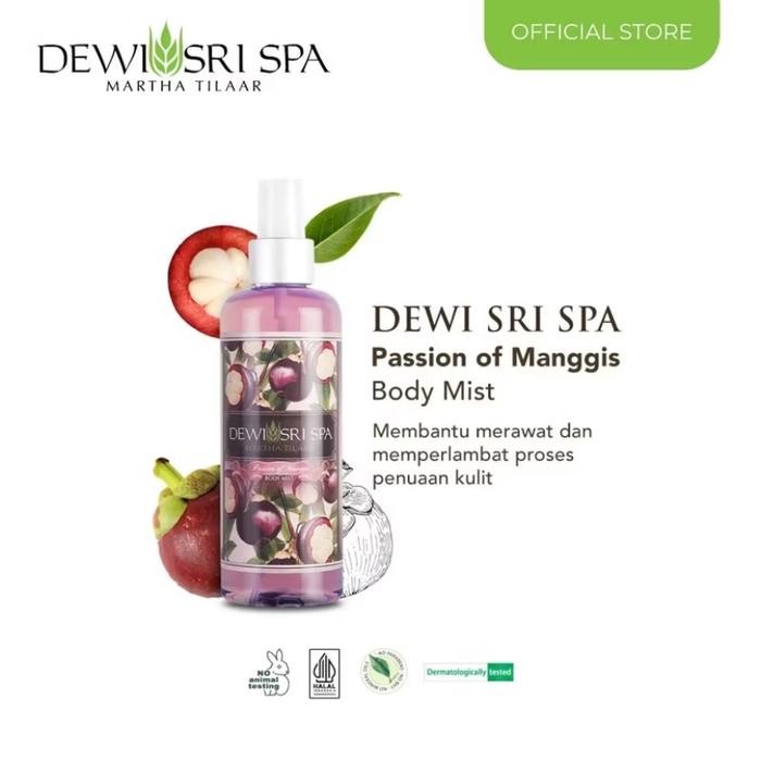 ready stok dewi sri spa body mist passion of manggis 250ml original